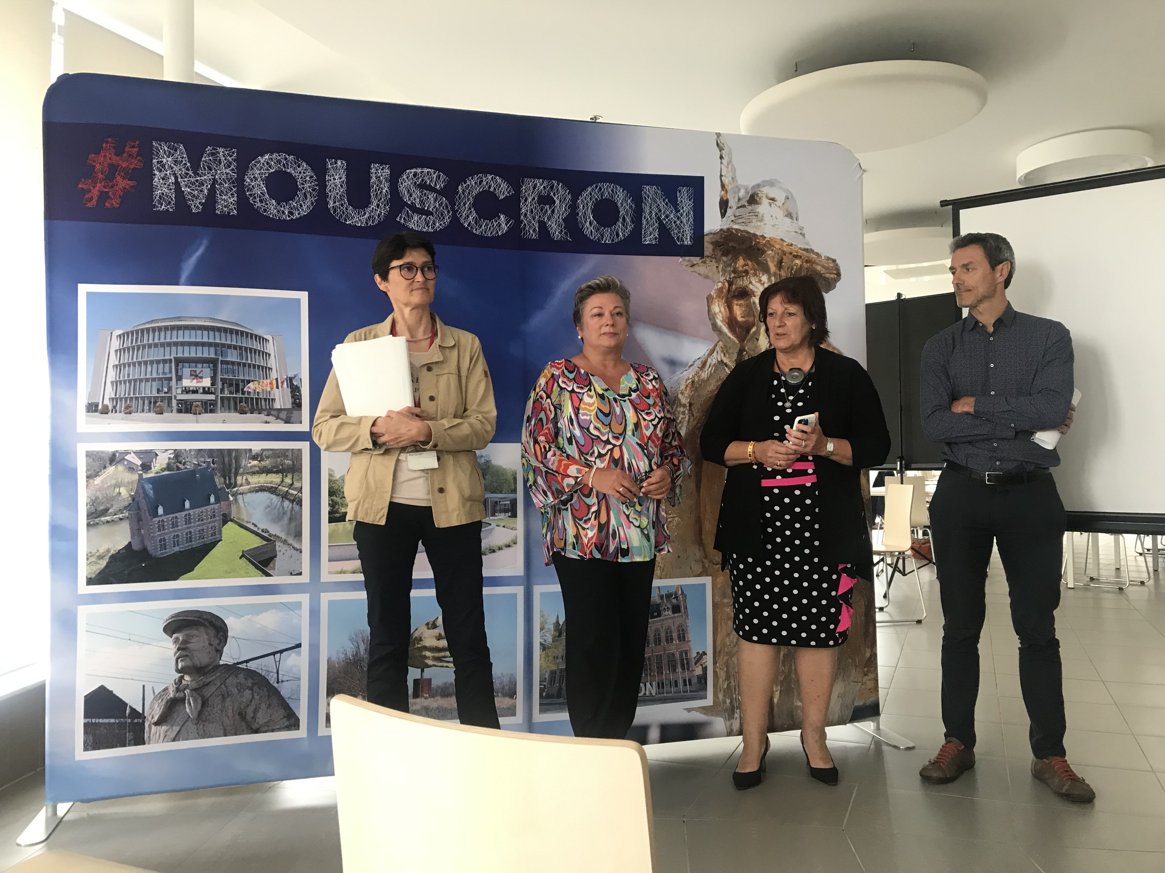 Elected officials in Mouscron with TOMORROW partners